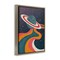 Stupell Industries Retro Space Planet Framed Floater Canvas Wall Art Design by Nataly White